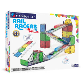 Magna Tiles - Rail Racers Deluxe - 90 Magnetnih Pločica