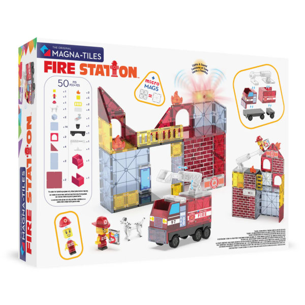 Magna Tiles - Fire Station - 50 Magnetnih Pločica