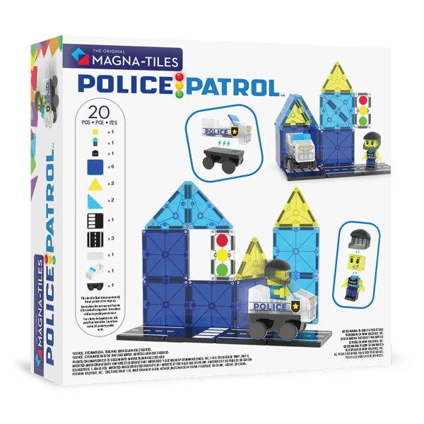 Magna Tiles - Police Patrol - 20 Magnetnih Pločica