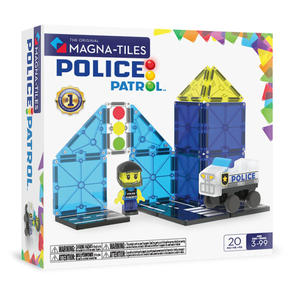 Magna Tiles - Police Patrol - 20 Magnetnih Pločica