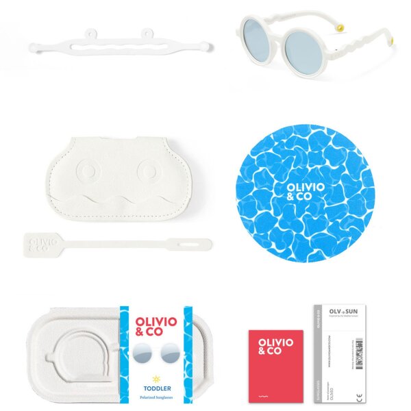 TODDLER-ROUND-Sunčane naočale Shark White