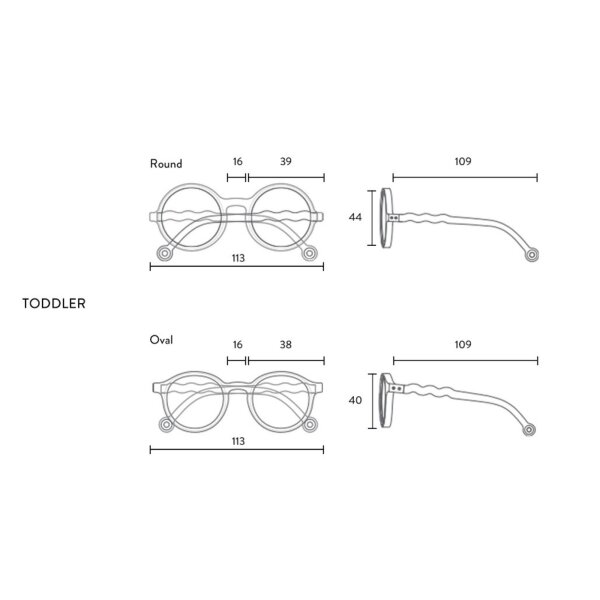 TODDLER-ROUND-Sunčane naočale Shark White