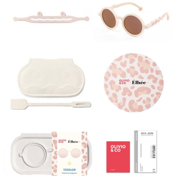 TODDLER-ROUND-Sunčane naočale Leopard Pink