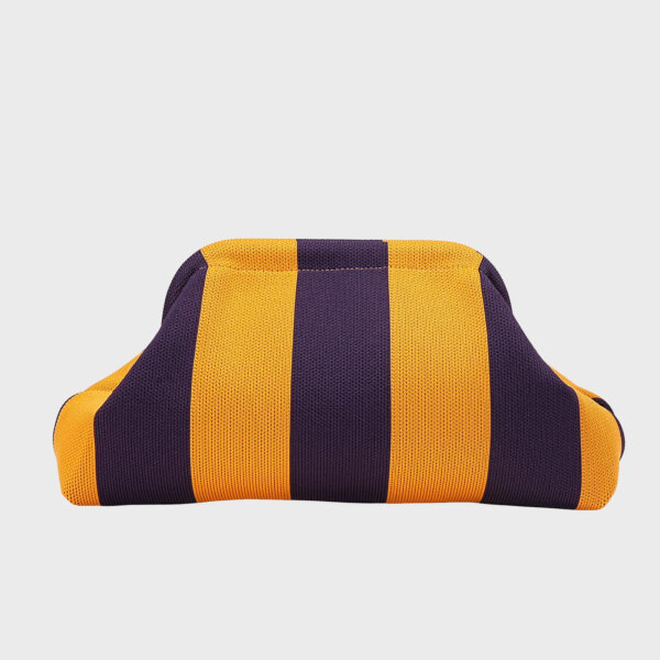CITY GIRL POUCH - AUBERGINE/YELLOW