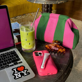 CITY GIRL POUCH 2.0 - PINK/GREEN